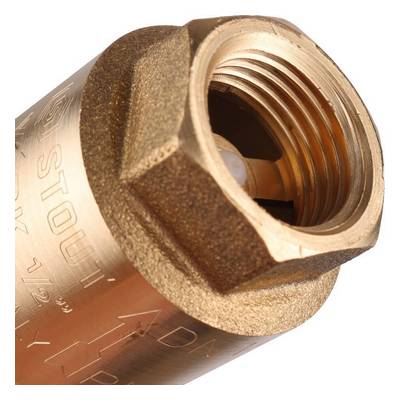 Обратный клапан с внутренней резьбой с пластиковым затвором, латунь, Stout SVC-0002(12)