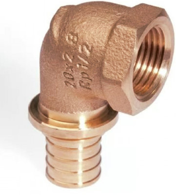 Угол переходной с внутренней резьбой для труб из сшитого полиэтилена Рехау Rautitan RX+ Бронза