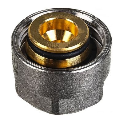 Соединитель коллекторный обжимной Rehau/Рехау Ø16.2(2.6)х3/4"ЕК евроконус для полимерной PEX трубы 12664523003