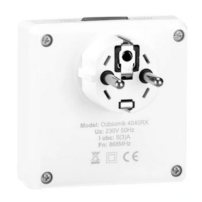 Euroster Термостат с недел. програм. упр. 4040 TXRXGB чёрный беспроводной с розеткой