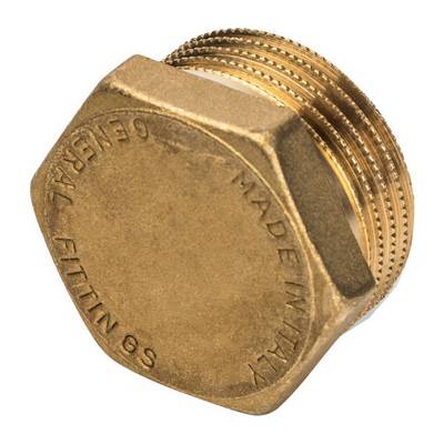 Заглушка (пробка) латунная НАРУЖНАЯ резьба НР 1/4" Stout SFT-0024-000014