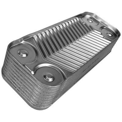 Теплообменник вторичный 16 пластин для котлов Ariston 65104333 BAXI Eco Classic, Eco Nova 63041310091P / 6304131043 / 17B1901630)