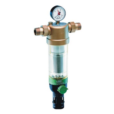 Фильтр промывной Honeywell-Braukmann 1" для холодной воды с обратной промывкой и манометром F76S-1"AA