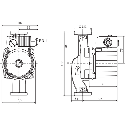 Циркуляционный насос для отопления Wilo Star RS 25-4/180 4119786