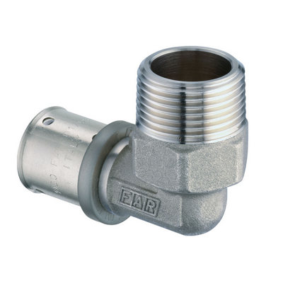 Угол комб. НАР 20x3/4" пресс Никель FAR