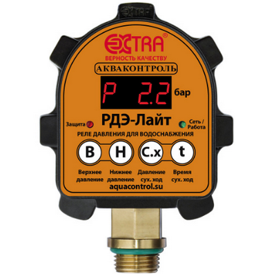 Реле давления электронное РДЭ-Лайт 2,2 кВт-5% НАР 1/2" Extra Акваконтроль 1602150000