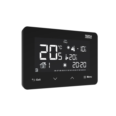 Терморегулятор проводной двухпозиционный программируемый ST-293v3 Tech серия 5/10, с датчиком  влажности