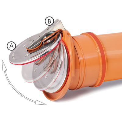 Клапан обратный канализационный выпускной Karmat Ø110 ZBK110