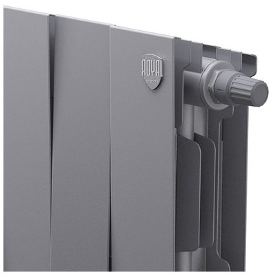 Радиаторы Royal Thermo PianoForte 200 Silver Satin VDR биметаллические, серебристые нижнее правое подключение