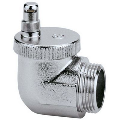 Воздухоотводчик Caleffi 1/2" УГЛОВОЙ Никель БЕЗ отсек. клапана