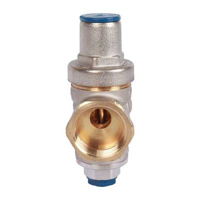 Регулятор давления воды ВВ 3/4" Ру=1-5,5 бар PN16 поршневой с отводом под манометр Никель Stout SVS-1010-000020