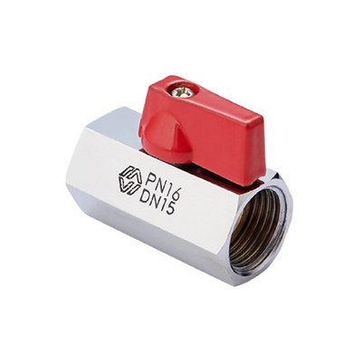 Кран шаровой латунный вн-вн резьба 1/2", ручка-флажок, хром MVI Premium MINI BV.465.04