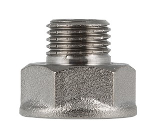 Переходник латунный внутренняя/наружная резьба никелированный Valtec