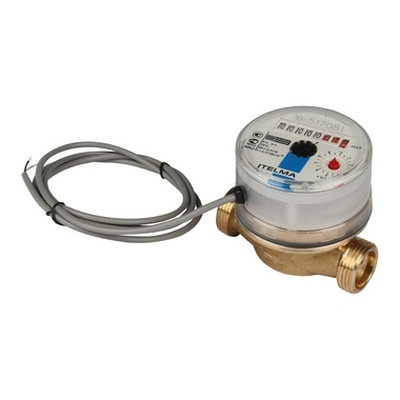 Счётчик для холодной воды 1/2" Импульсный 80 мм БЕЗ сгонов Itelma WFK24.D080