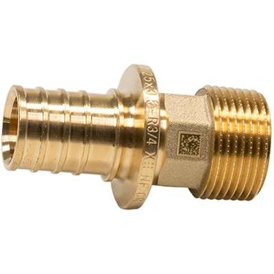 Переходник с наружной резьбой для труб из сшитого полиэтилена Рехау Rautitan MX DZR латунь