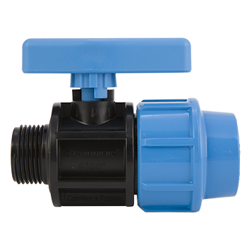 Кран шаровой обжимной НР Ø32"х1" для труб ПНД с НАРУЖНОЙ резьбой Джилекс 9366