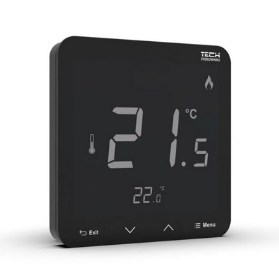 Беспроводной комнатный регулятор ST-R-8pz PLUS программируемый Tech  серия 4/8/9/X , с датчиком  влажности