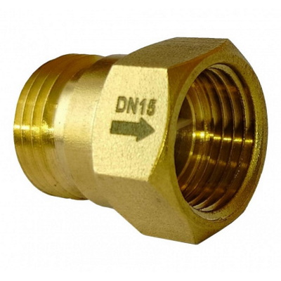 Обратный клапан шаровой внутренняя/НАРУЖНАЯ резьба, латунь, Апогей