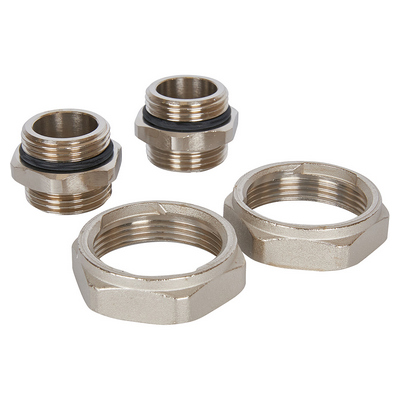 Смесительный узел для тёплого пола 20-55 °С (без насоса) с термостатическим клапаном, латунь никелированная Stout SDG-0120-005010