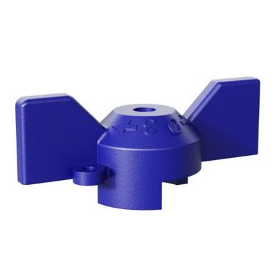 Ручка для шарового крана 1/2" и 3/4" бабочка синяя LD Pride LD00.008.15