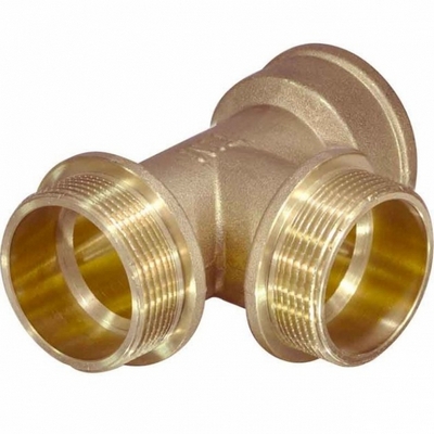 Тройник латунный наружная/наружная/внутренняя резьба Tim