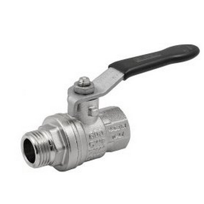 Кран шаровой внутренняя/наружная резьба ВН 1" усиленный флажок Никель Elsen Strong T EV10.2101