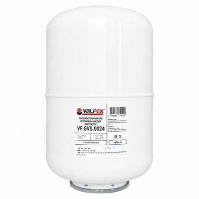Бак расширительный ГВС 24 л 3/4" 8 бар белый Valfex VF.GVS.0024