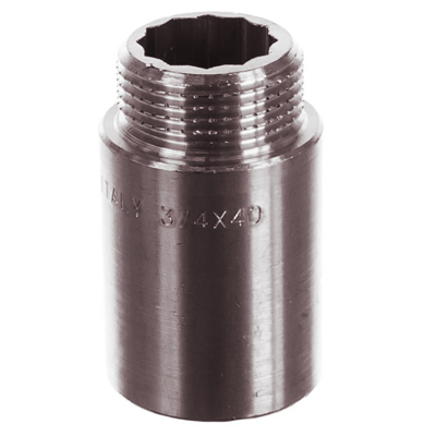 Удлинитель внутренняя/наружная резьба Elsen TIN латунь