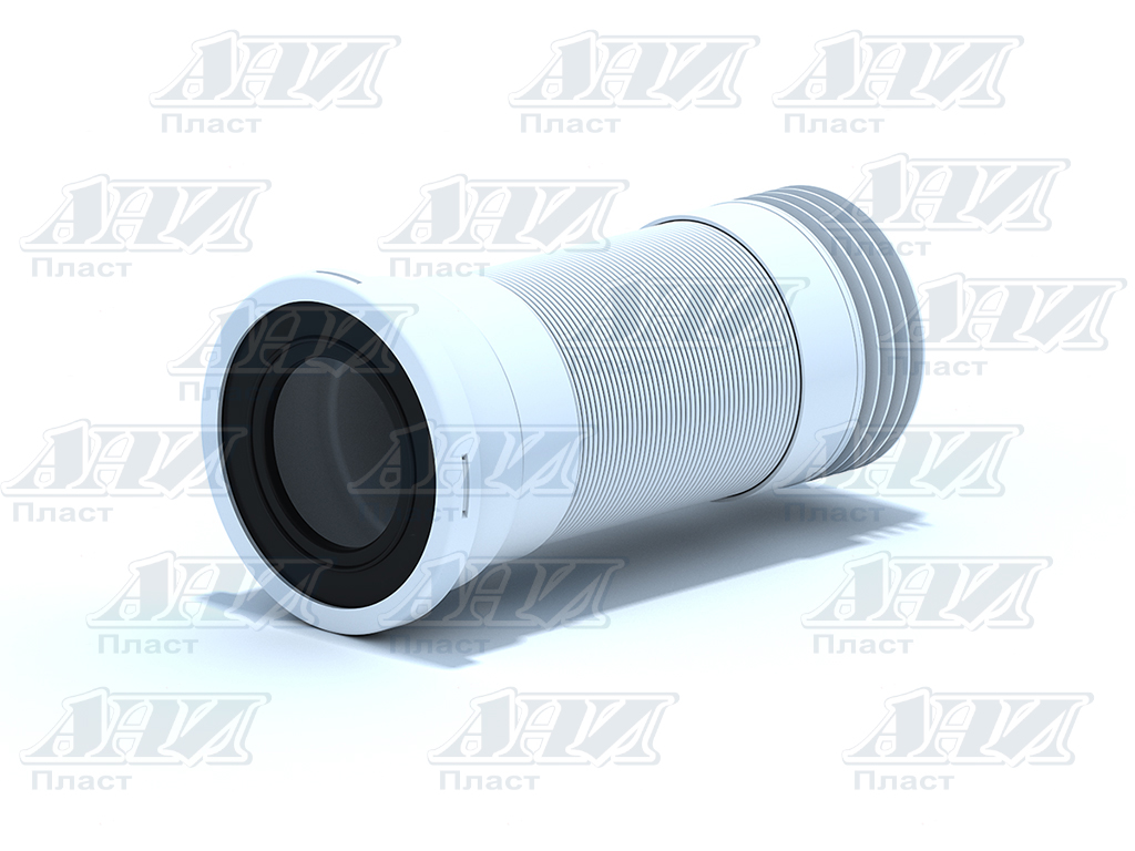 Гофра для унитаза Ø110 L=350-950 мм с гофрированным окончанием АНИ пласт K738R