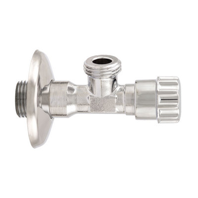 Кран-вентиль для с/т приборов латунный угловой НАР-НАР резьба 1/2"х1/2" с отражателем, хром Itap 3460012