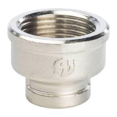 Муфта латунная переходная внутренняя резьба никелированная Stout