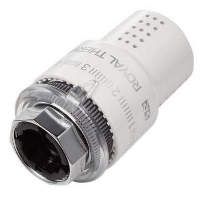 Головка термостатическая (термоголовка) M30х1,5 жидкостная Белый Royal Thermo Design RTO 07.0009