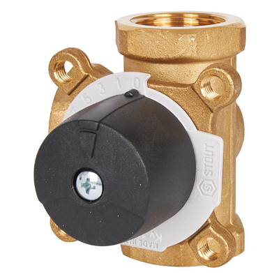 Клапан трёхходовой смесительный с внутренней резьбой ВР 1" Stout SVM-0003-012502