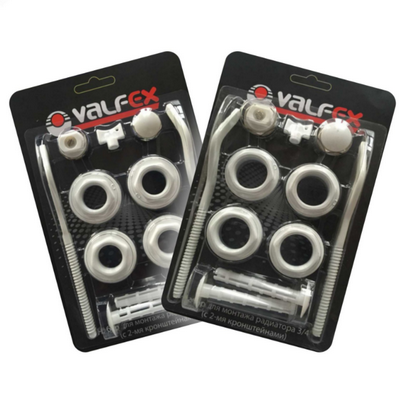 Комплект пробок для монтажа радиаторов 1/2" Valfex с 2-мя кронштейнами, AD-1002 1/2