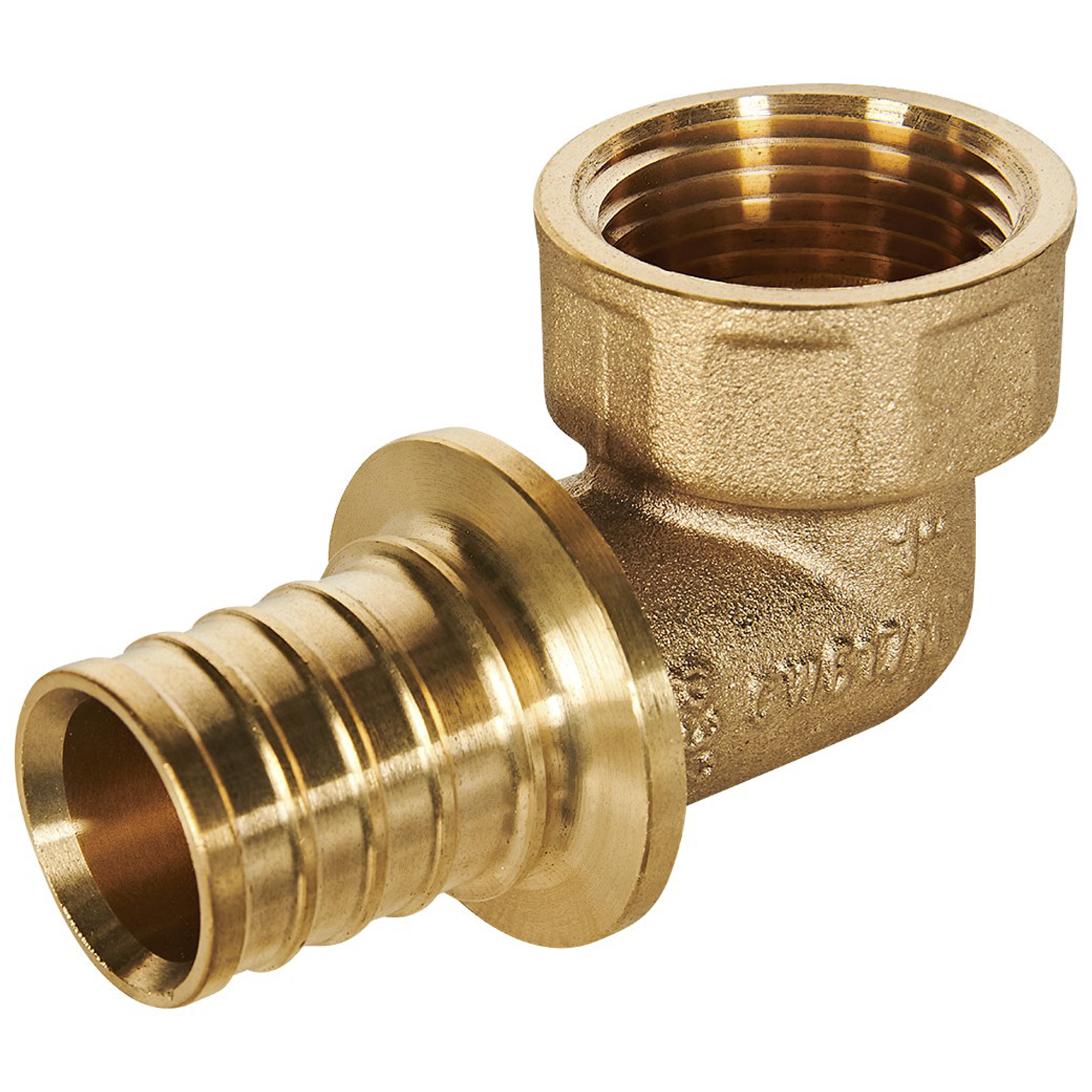 Угольник аксиальный переходной с внутренней резьбой для труб из сшитого полиэтилена Rommer латунь