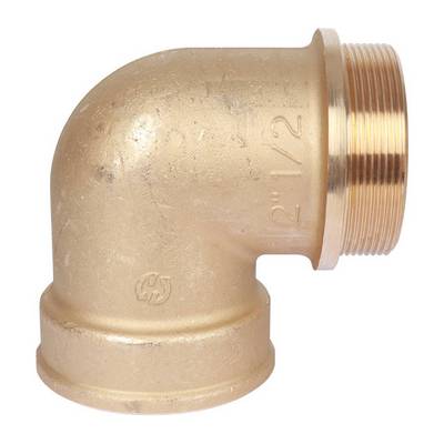 Угол латунный внутренняя/наружная резьба с упором Stout