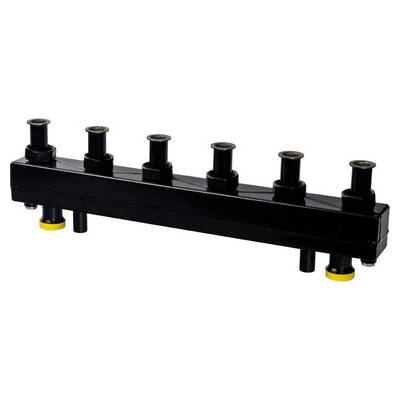 Коллектор с гидрострелкой для котельных на 3 контура с ВР 11/2"хНР 11/2" стальной в теплоизоляции (верх. патрубки) Stout SDG-0018-004003