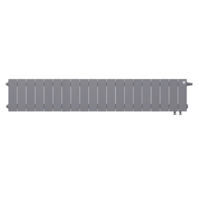 Радиатор отопления Royal Thermo PianoForte 200 Silver Satin VDR (Серебристый) 20 секций биметаллический нижнее правое подключение НС-1346030