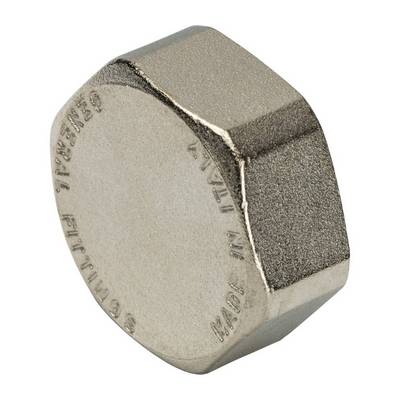 Заглушка латунная внутренняя резьба никелированная Stout