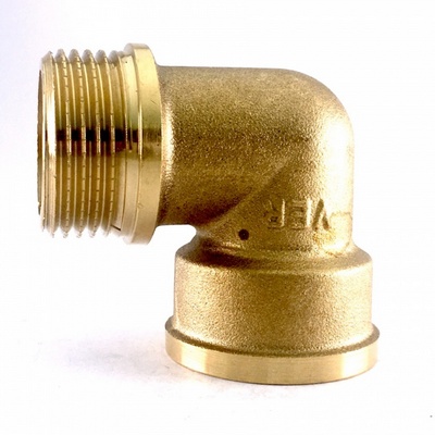 Угол латунный внутренняя/наружная резьба Vieir