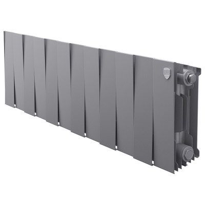 Радиаторы Royal Thermo PianoForte 200 Silver Satin биметаллические, серебристые боковое подключение