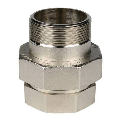 Американка латунная внутренняя/наружная резьба под конус с прокладкой O-ring никелированная Stout