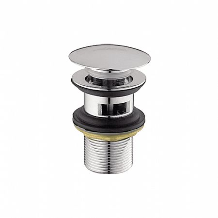 Клапан донный без перелива, кнопка клик-клак, хром, 11/4" Remer