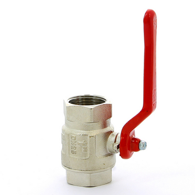 Кран шаровой латунный вн-вн резьба, ручка-рычаг, никель Itap Ideal