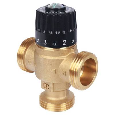 Клапан термостатический 30-65 °С KVs=2,3 м³/час с центральным смешением 1" НР Stout SVM-0125-236525