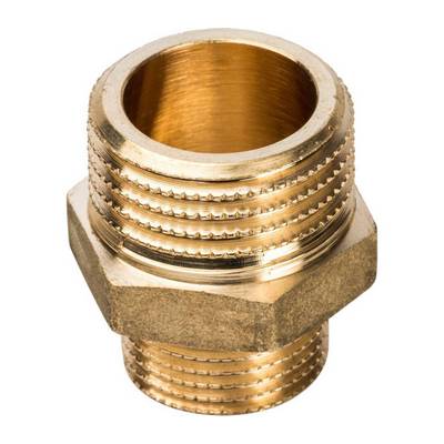 Ниппель латунный переходной наружная резьба Stout