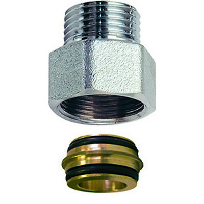 Переходник латунный внутренняя метрическая/наружная резьба М24х1/2" хром FAR FC 8865 30G12