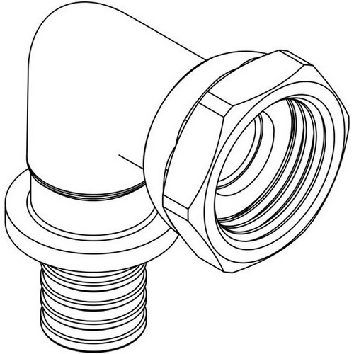 Угол переходной с накидной гайкой для труб из сшитого полиэтилена Рехау Rautitan RX+ Бронза