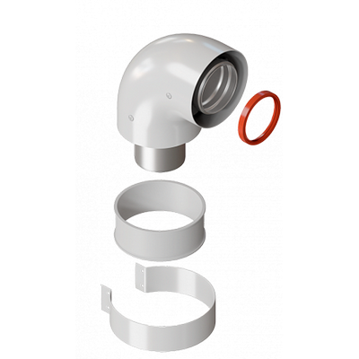 Отвод дымохода 90° Ø60/100L FF Royal Thermo RTF07.050