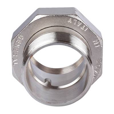 Американка латунная внутренняя/наружная резьба никелированная Stout